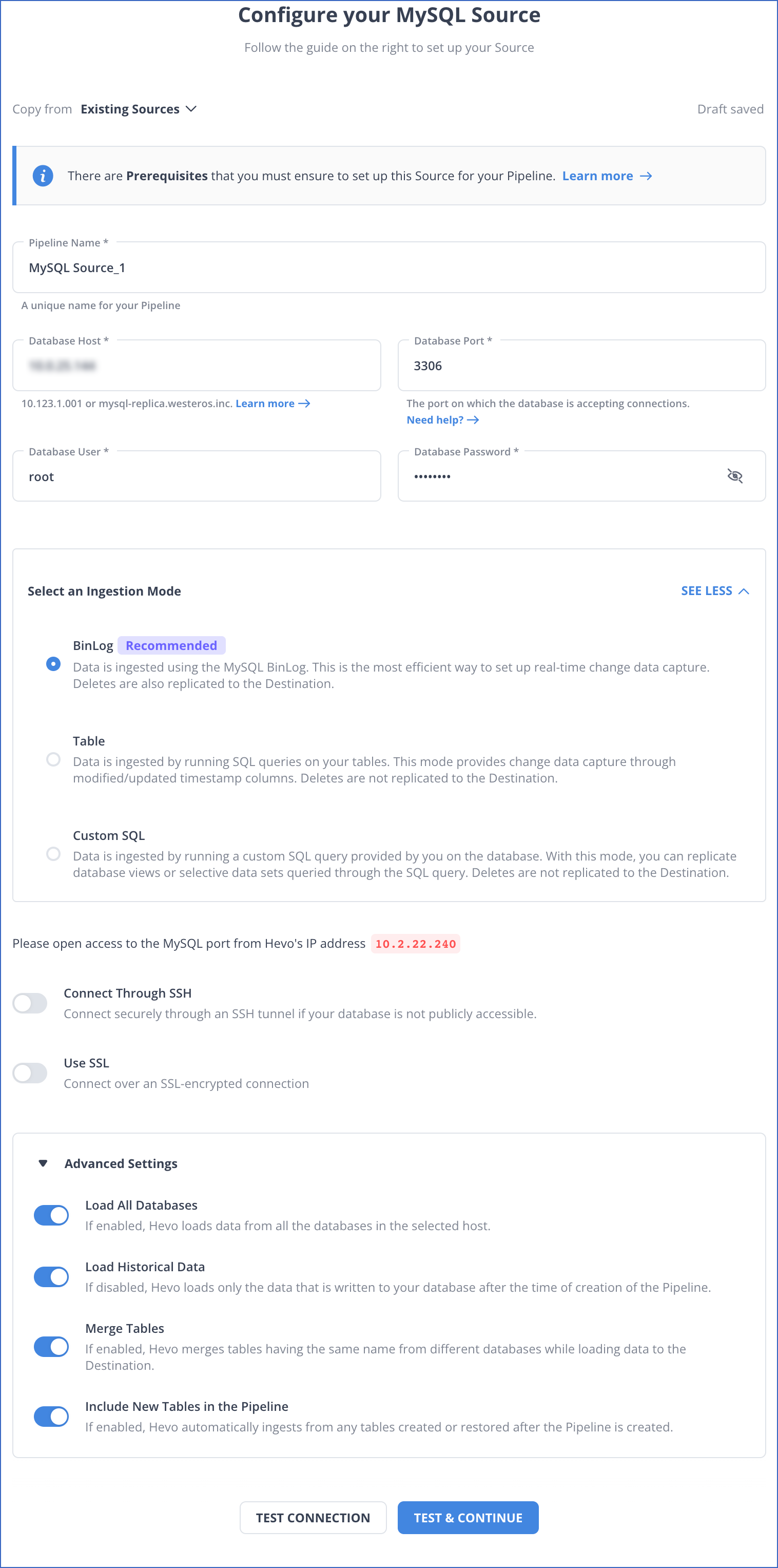 Generic MySQL settings