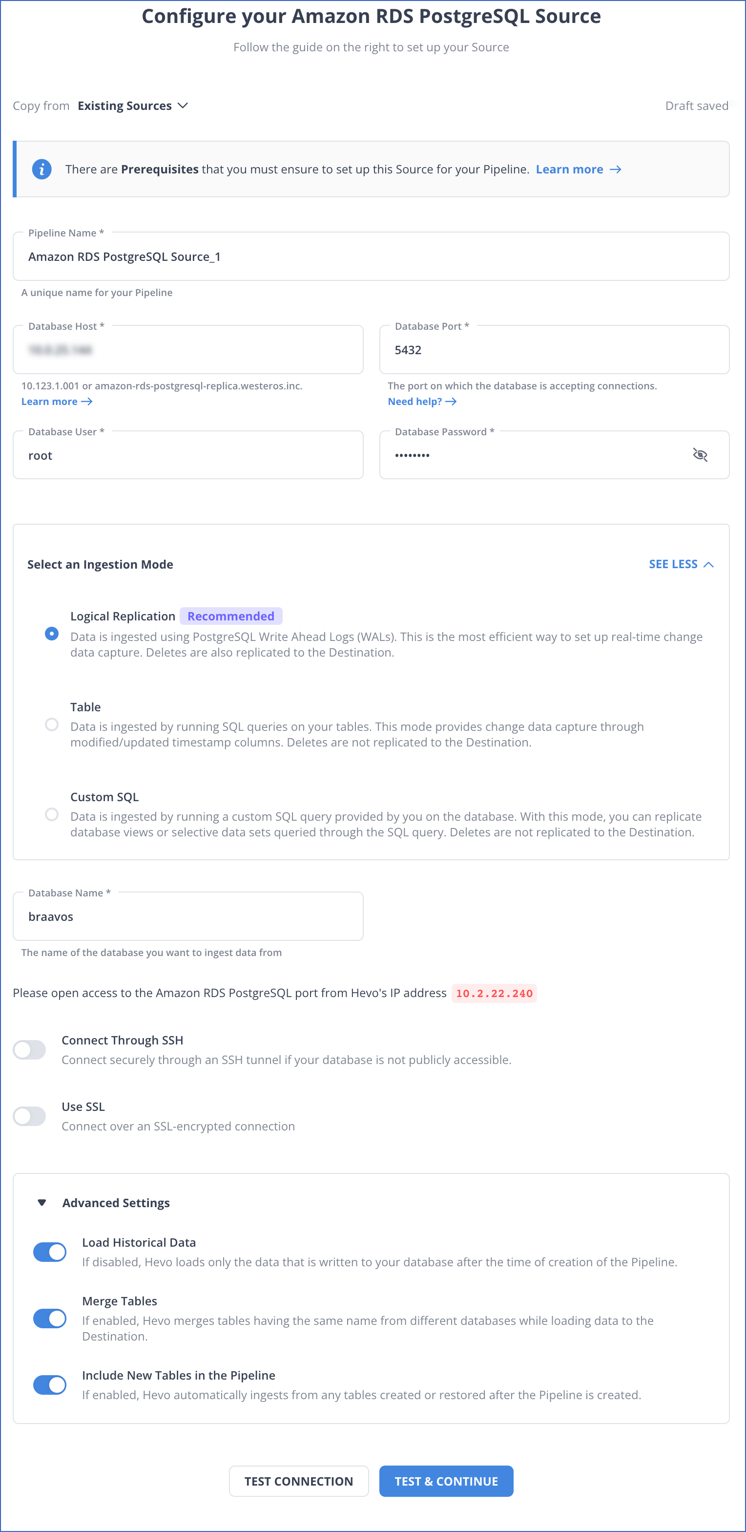 Amazon RDS PostgreSQL settings