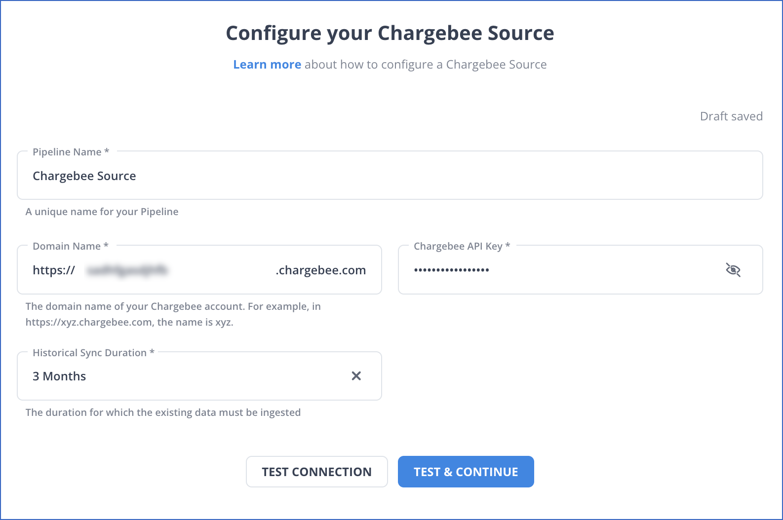 Configure your Chargebee Source