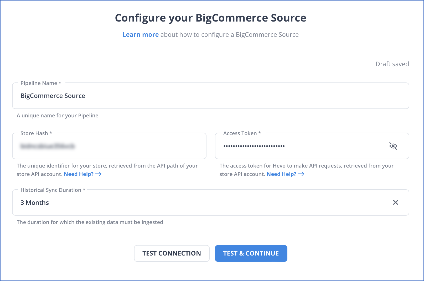 Configure BigCommerce as a Source