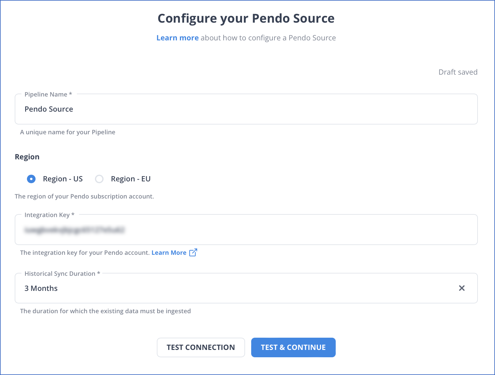 Configure your Pendo Source