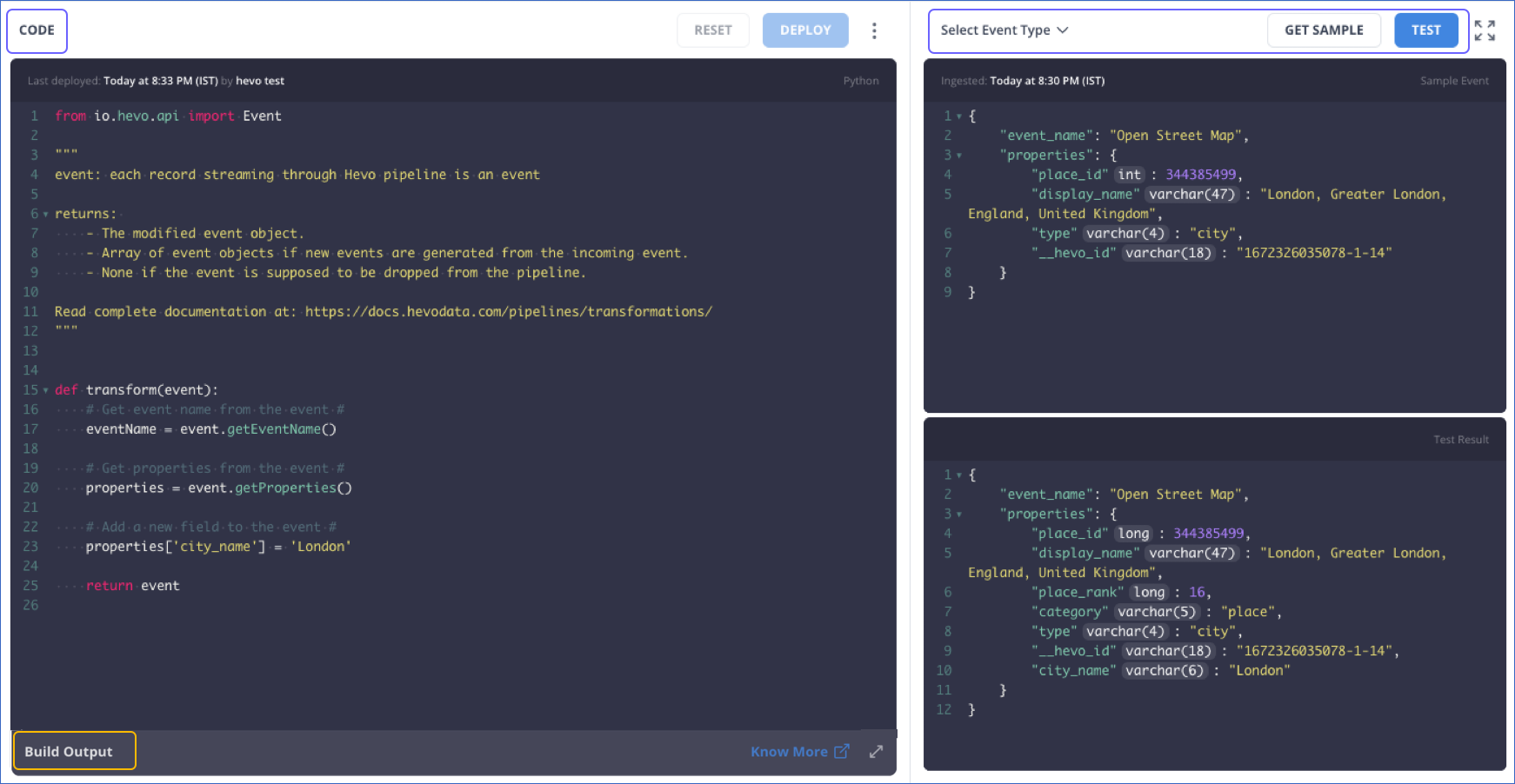 Python Code-Based Transformations - Hevo Data