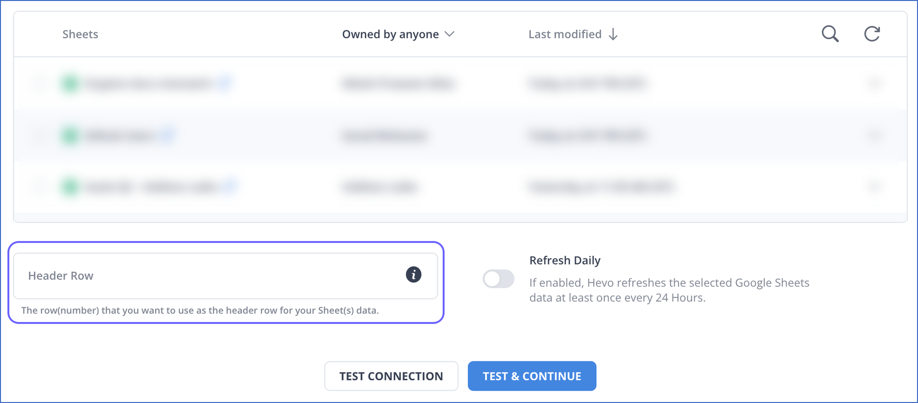 Google Sheets Custom Header