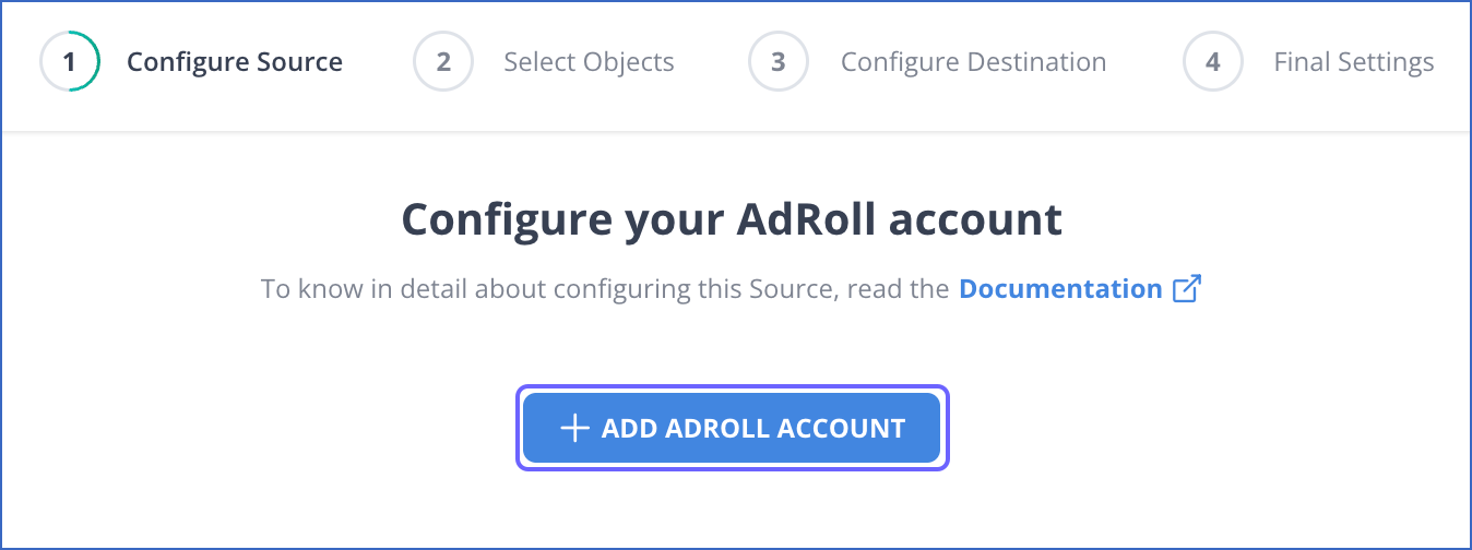 Add AdRoll Reports account