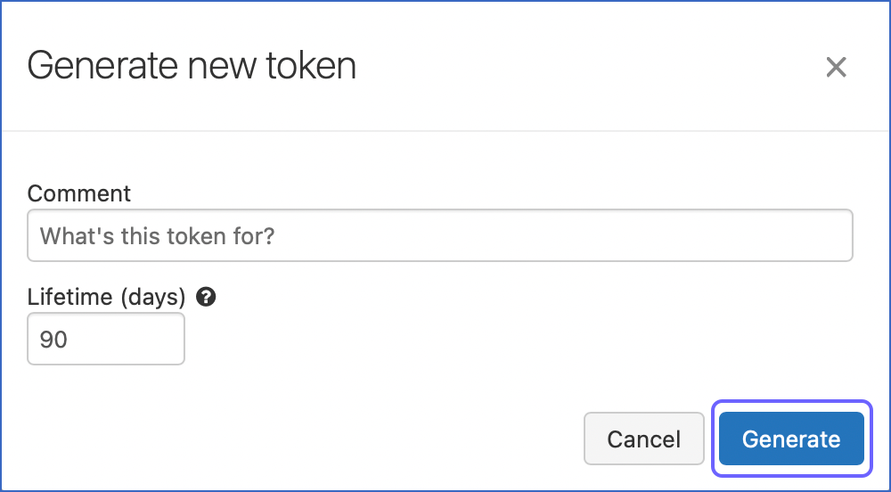 Generate new token