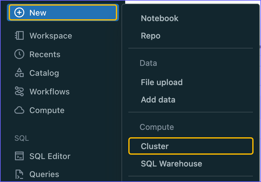 Create cluster