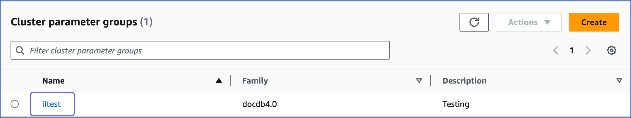 Cluster Parameter Groups