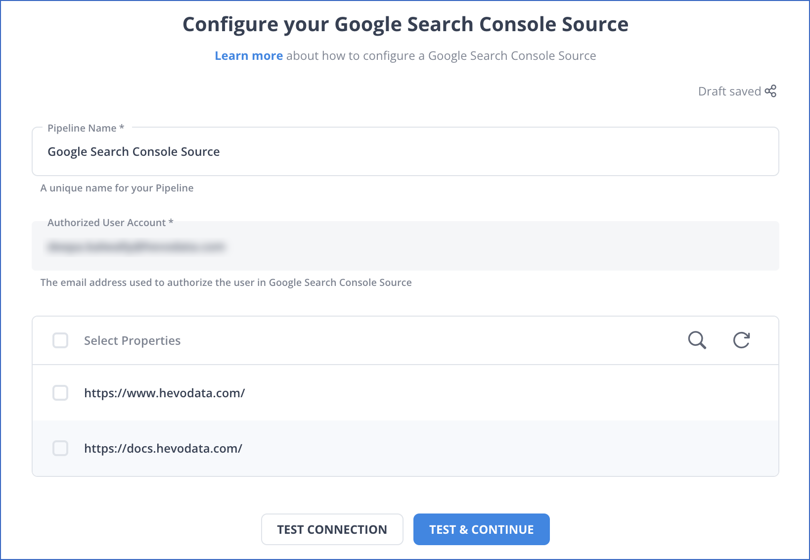 Google Search Console Settings