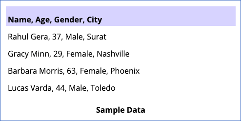 Sample Data