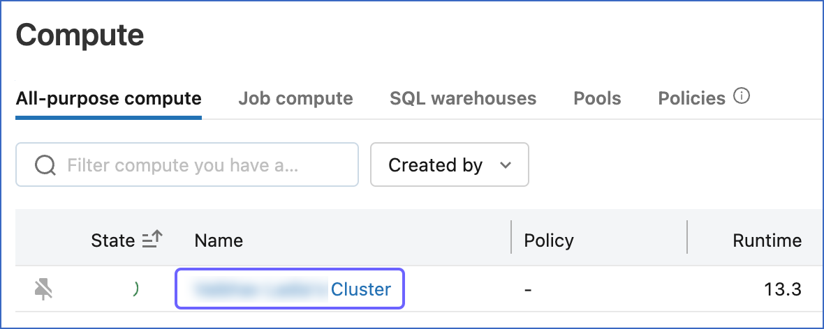 Select Cluster