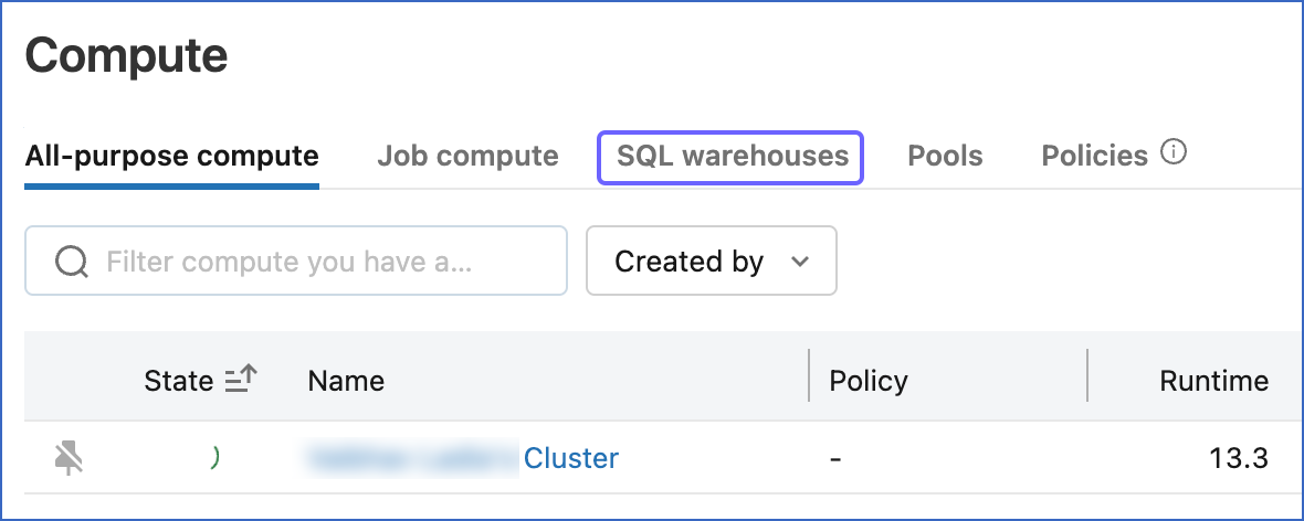 SQL warehouses