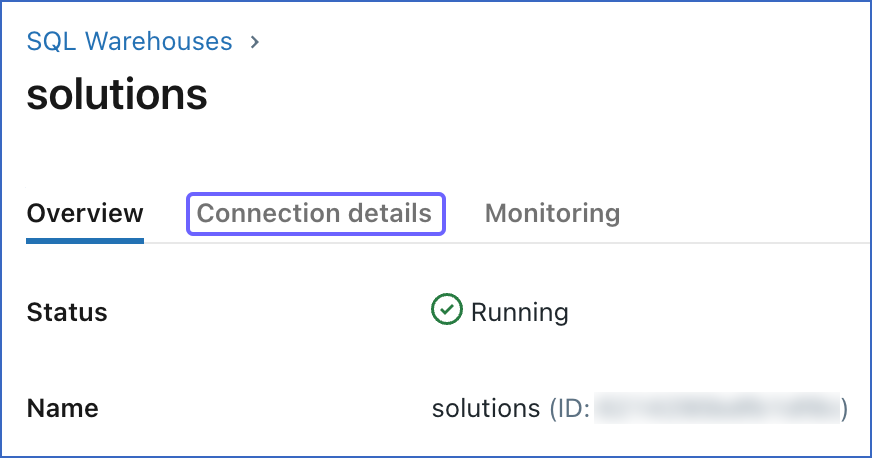 Connection details