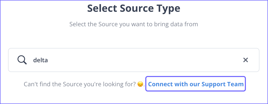 Select Source Type
