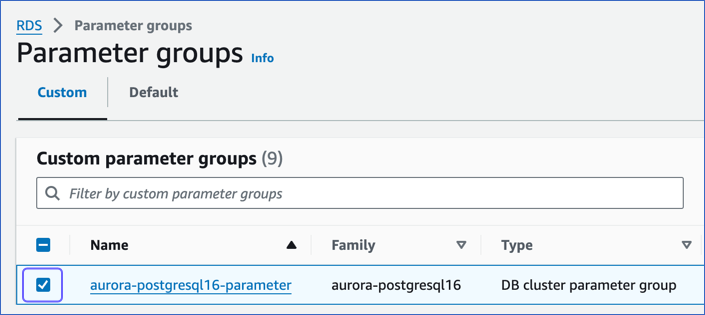 Select Parameter Group