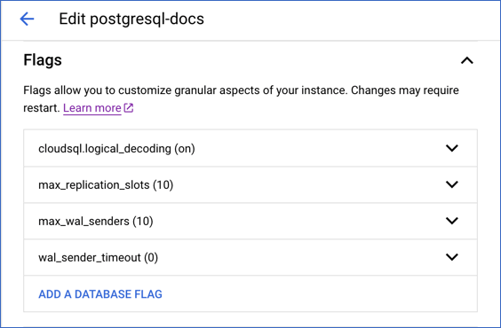 View Configured Database Flags