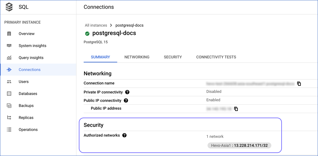 View Authorized Networks