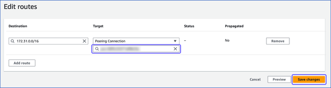 Add Peering Connection ID