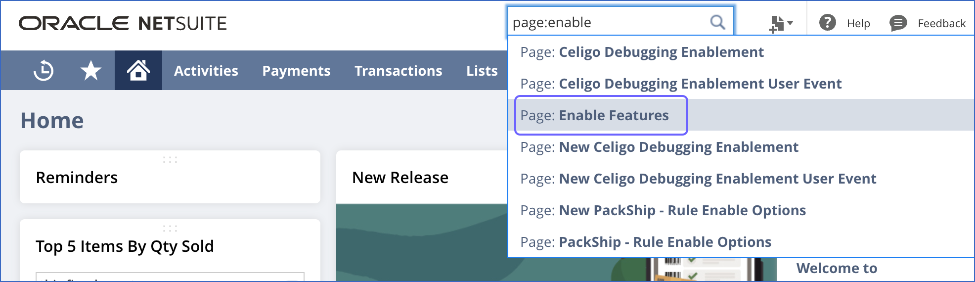 NetSuite to Redshift: Enable Features