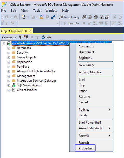 NetSuite to SQL Server: Change properties of SQL Server