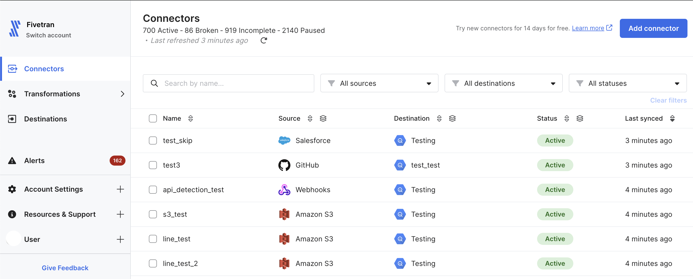Fivetran UI