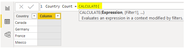 Power BI COUNTIF Function: step 4