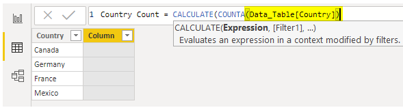 Power BI COUNTIF Function: step 6