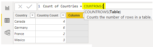 Power BI COUNTIF Function: Alt step 3