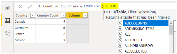 Power BI COUNTIF Function: Alt step 4