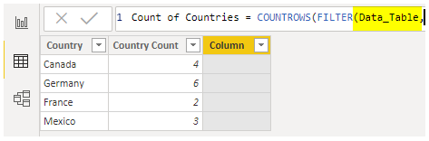 Power BI COUNTIF Function: Alt step 5