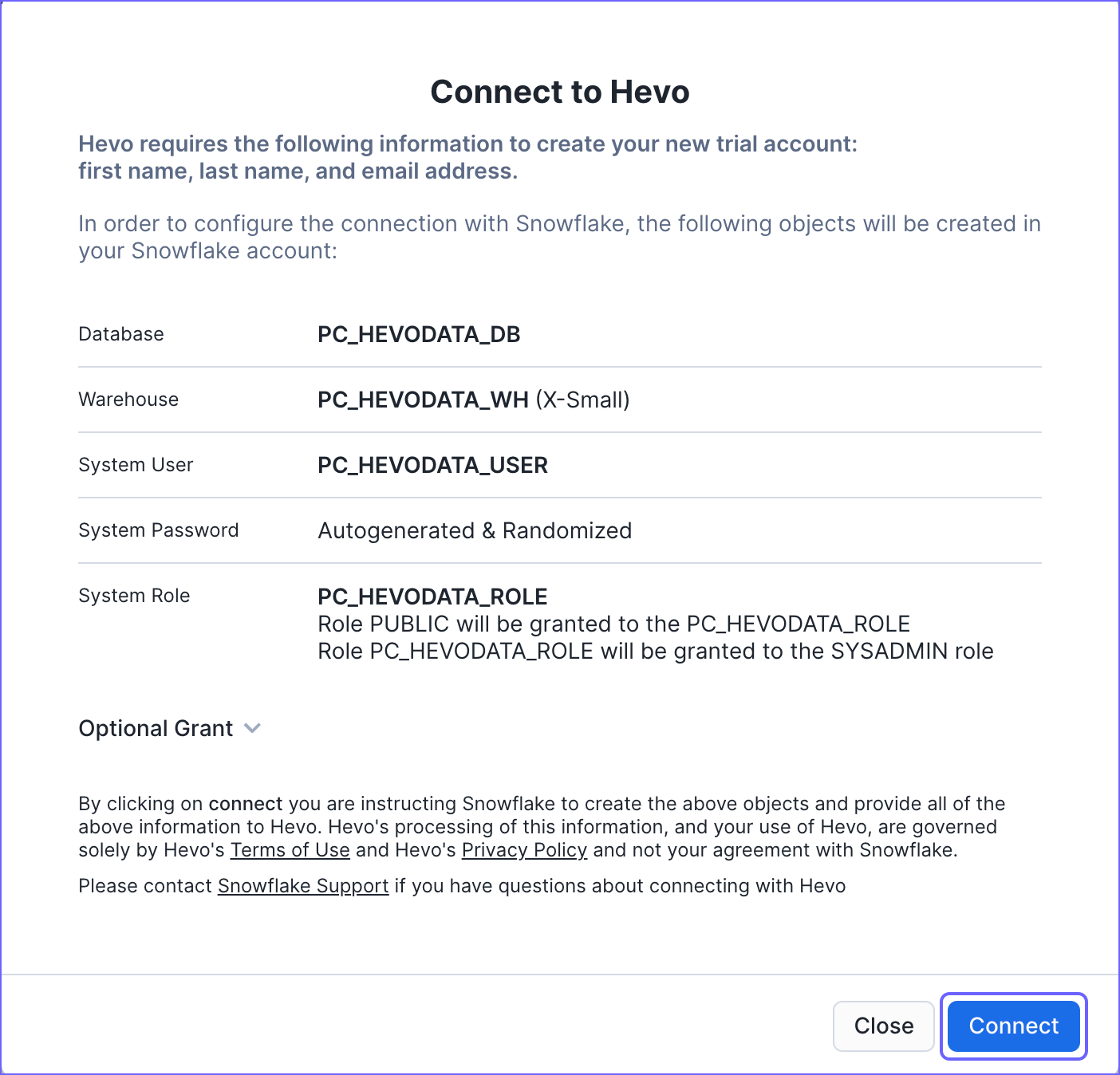 Snowflake Partner Connect: Connect to Hevo