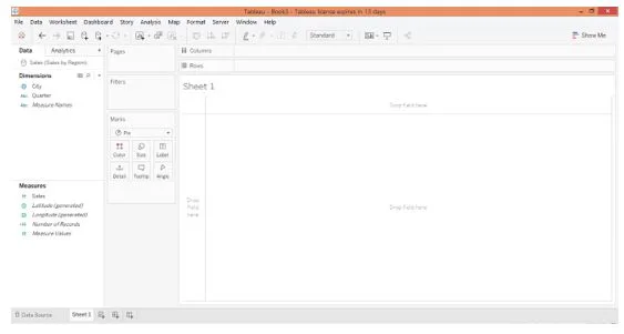 Tableau Pie Charts: Step 2a