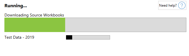 Tableau Content Migration Tool: Status Bar