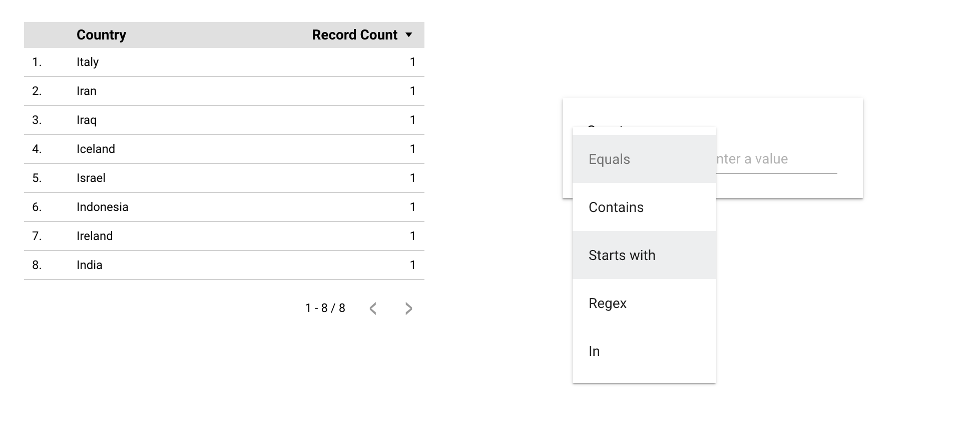 Google Data Studio Filter: View Mode