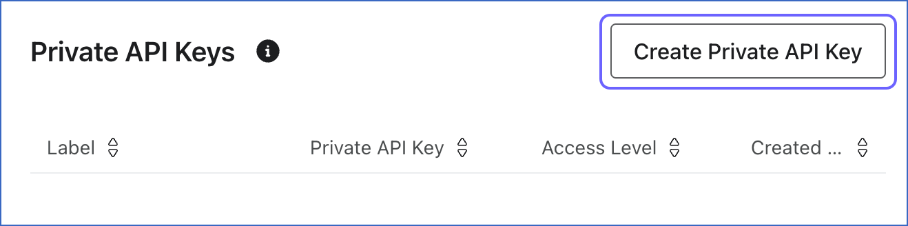 Create API Key