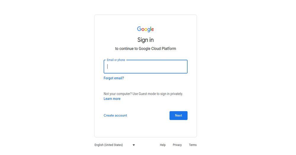 GCP Marketplace: Sign in