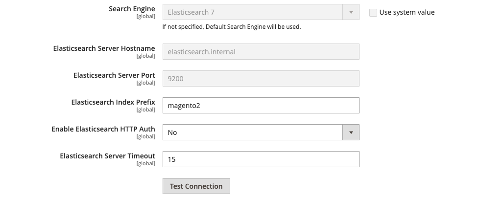 Magento Search Engine Settings: Magento 2 Elasticsearch Configuration