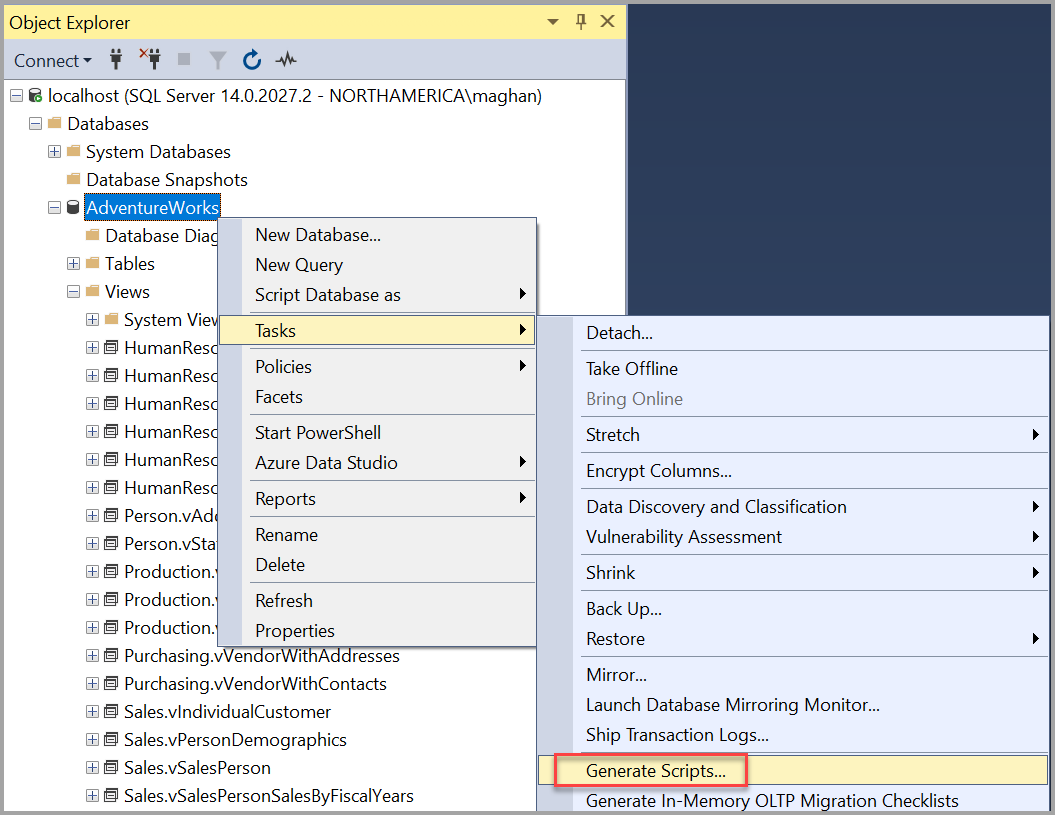 SQL Server to SQL Server: Generating Scripts On the Source SQL Server