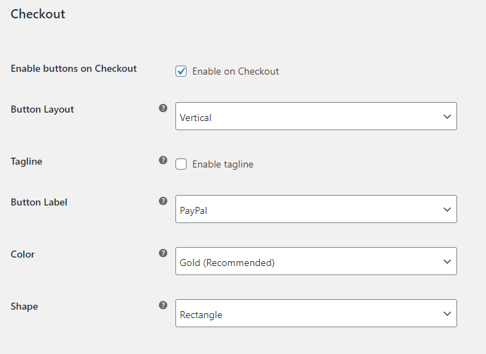 PayPal Checkout Settings: WooCommerce PayPal 