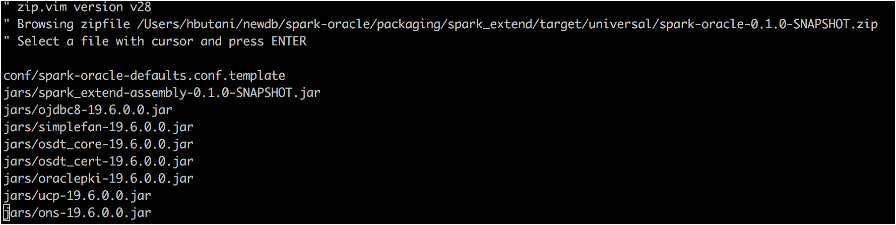 Oracle Spark Connector: Downloading zip file.