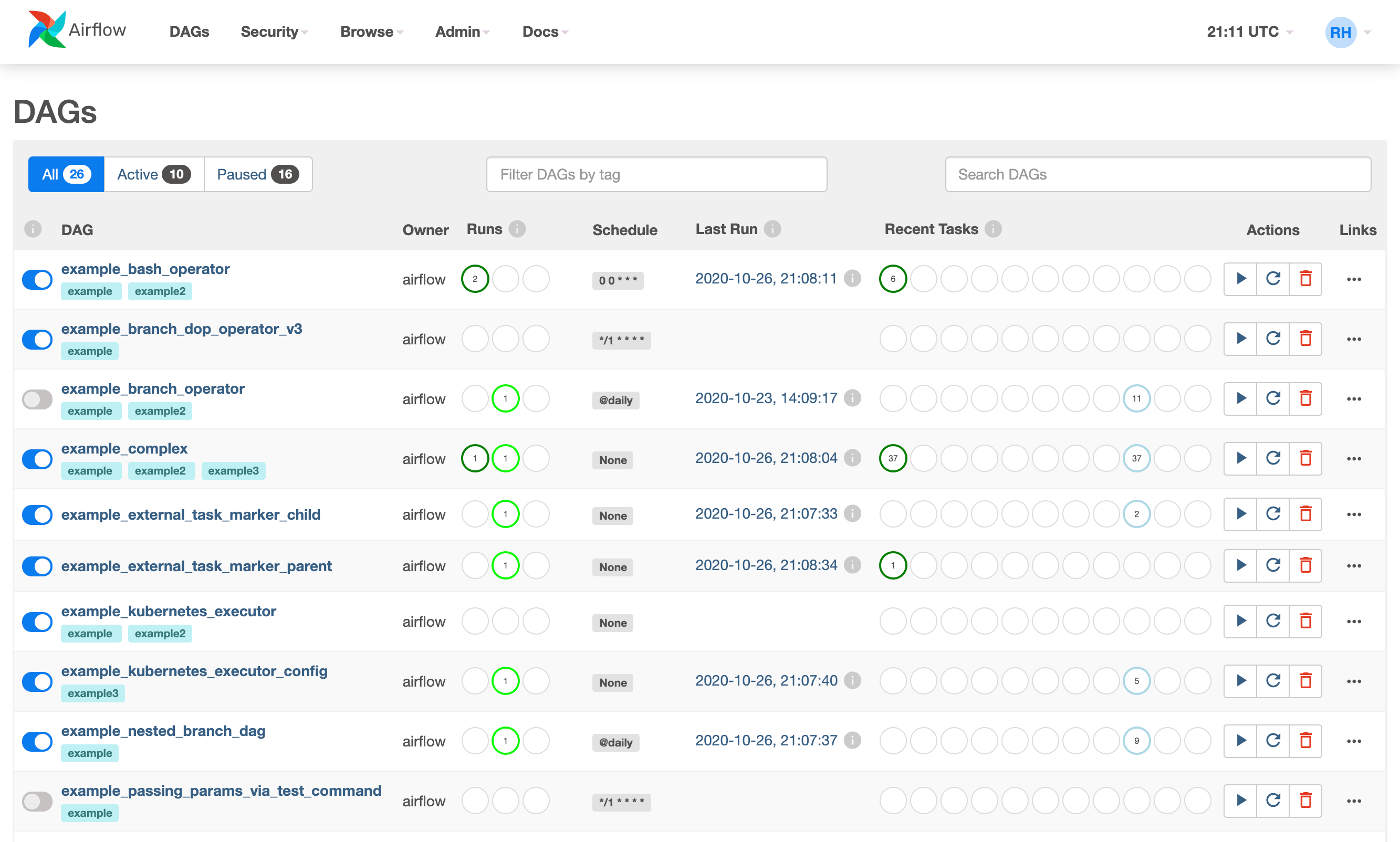 Apache Airflow UI