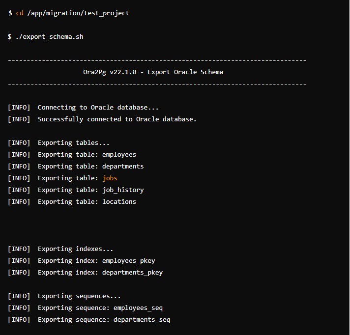 Export Oracle Objects