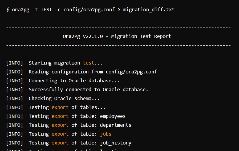 Migration Test Report