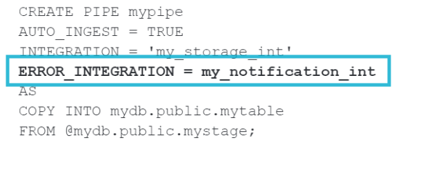 Error Integration when creating a new pipe.