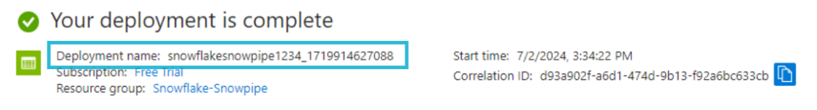 Deployment Configuration in Azure Blob Storage.