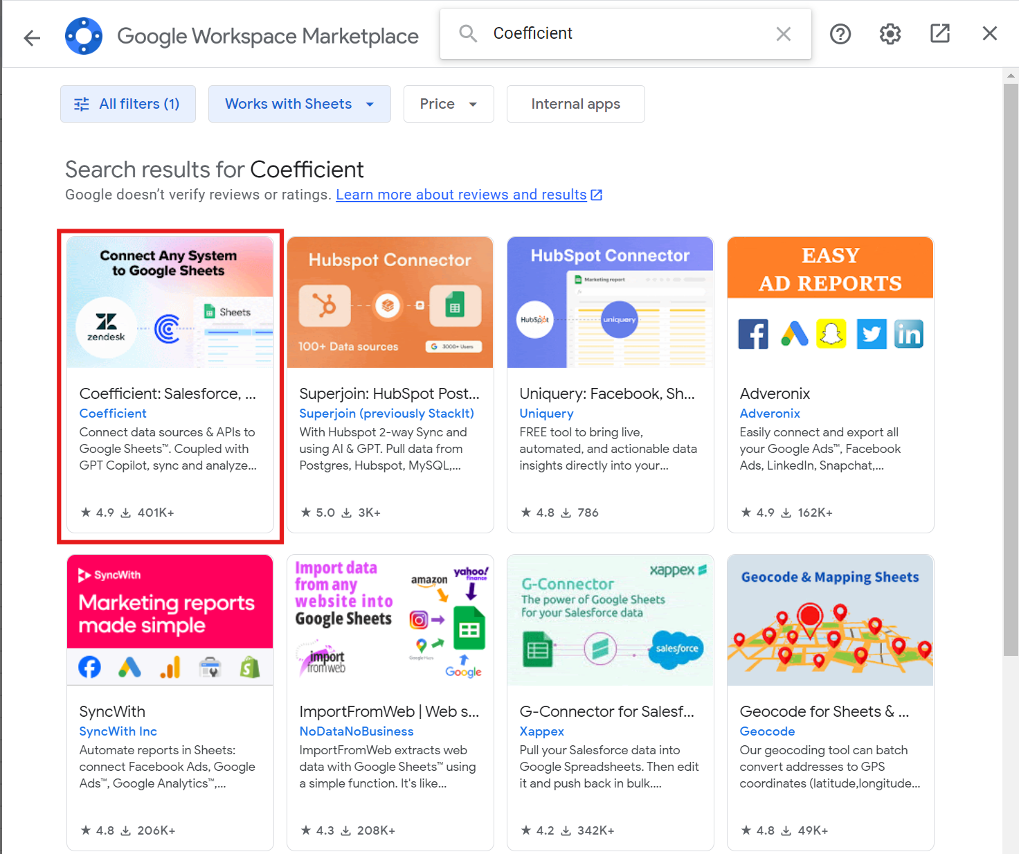 Coefficient Marketplace