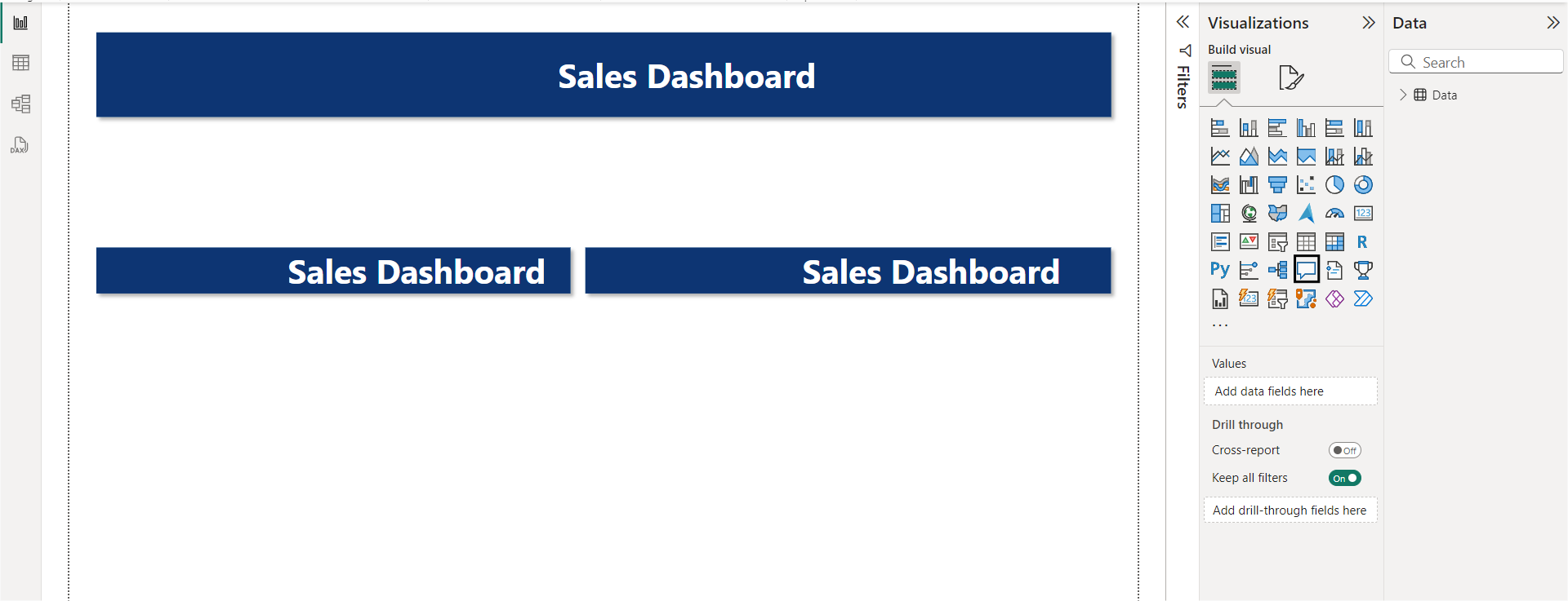 Current Dashboard Layout