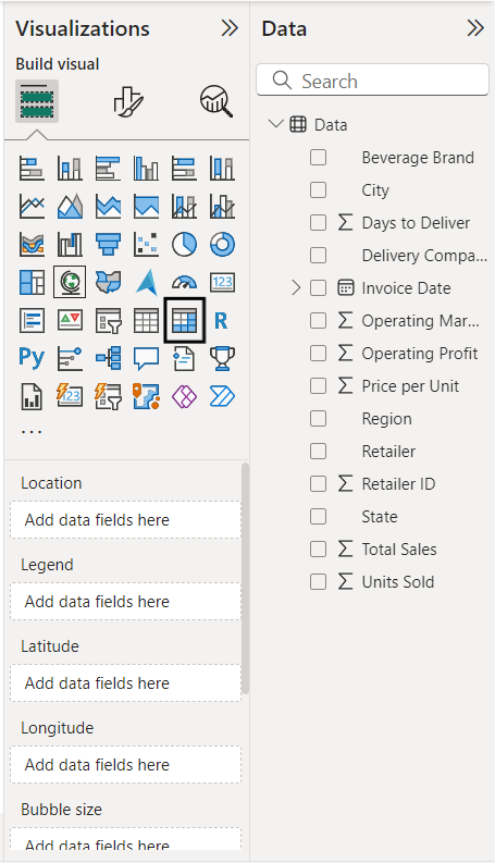 Select Matrix for Finances