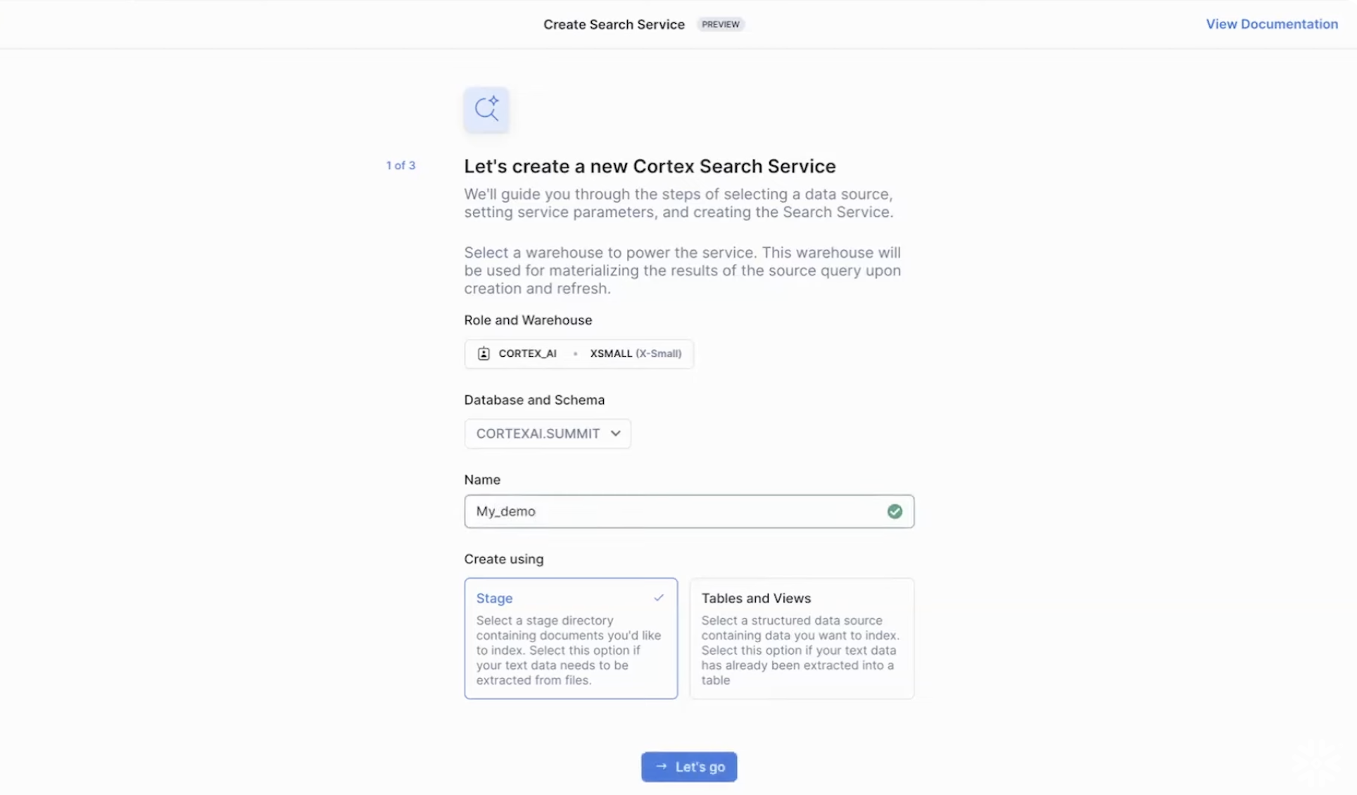 New Cortex search service