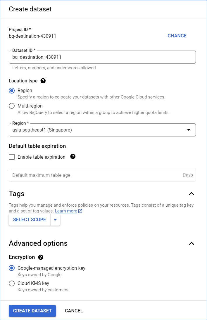 Create a Dataset