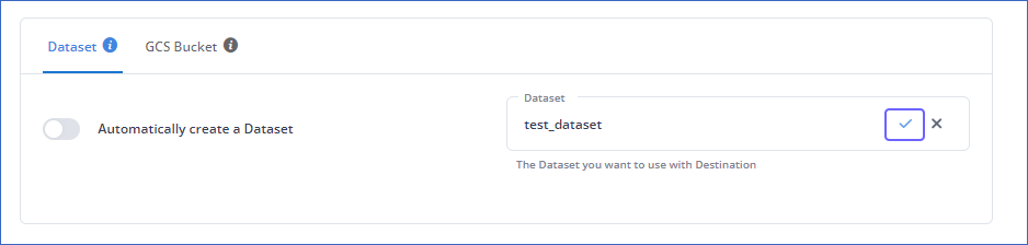 Click to create dataset